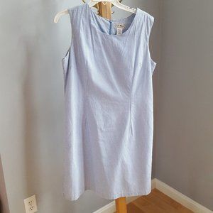 LL Bean gingham sleeveless shift dress